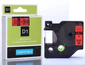 Fita Rotulador Dymo Vermelha 6Mm D1 43617 Preto Aplicável
