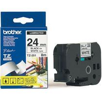 Fita Rotuladora Brother 24MM Tze-251 Preto No Branco Original