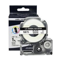 Fita rotuladora compatível Epson LC-5WBN SS18KW 18MMx8M Preto no Branco - X-Full
