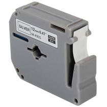 Fita Rotuladora Compatível para M-K931 MK931 12mm x 8m Preto sobre Prata para Rotulador PT-70 PT-80 PT-85 X-Full Fita Rotuladora Compatível para M-K931 MK931 12mm x 8m Preto sobre Prata para Rotulador PT-70 PT-80 PT-85 X-Full