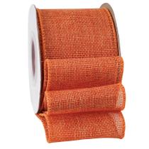 Fita SDZMDL Laranja com fio de estopa 6,35 cm com borda de arame de 10 m Fita SDZMDL Laranja com fio de estopa 6,35 cm com borda de arame de 10 m
