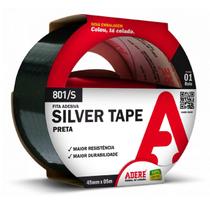 Fita Silver Tape 45x5mts Preta 801s - Adere