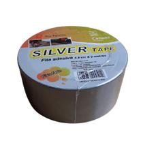 Fita Silver Tape 48 mm X 9 metros Cinza Forte Para Uso Geral