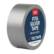 Fita Silver Tape 48mm x 50m Prata 707 Tectape Unica Fita Silver Tape 48mm x 50m Prata 707 Tectape Unica