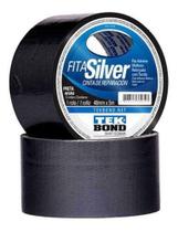 Fita silver tape 48mmx5m preta tek bond Fita silver tape 48mmx5m preta tek bond