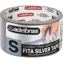 Fita Silver Tape Adelbras Cinza 48Mmx05M Fita Silver Tape Adelbras Cinza 48Mmx05M