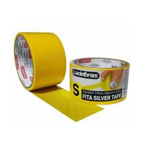 Fita silver tape amarela 48 mm x 05 m adelbras