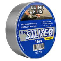Fita Silver Tape Ar Condicionado Multiuso Vedação 50 mm X 50 Metros - Branca, Cinza ou Preta