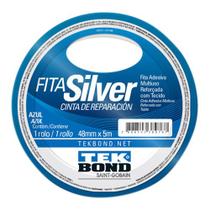 Fita Silver Tape Azul 48mm x 5m Tekbond