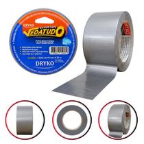 Fita Silver Tape Multiuso Autoadesiva Dryko Vedatudo 44mm x 25m Prata Profissional Resistente Água Fita Silver Tape Multiuso Autoadesiva Dryko Vedatudo 44mm x 25m Prata Profissional Resistente Água
