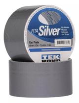 Fita Silver Tape Prata 48mmx5m Tek Bond Reforçada com tecido Fita Silver Tape Prata 48mmx5m Tek Bond Reforçada com tecido