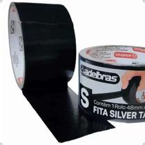 Fita Silver Tape Preta 48mm x 10m - Adelbrás