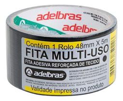 Fita Silver Tape Preta 48mm x 5m - Adelbrás
