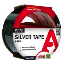 FITA SILVER TAPE PRETA 801S 45mmX5m - ADERE FITA SILVER TAPE PRETA 801S 45mmX5m - ADERE