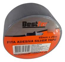 Fita Silver Tape Reforçada 45 Mm X 25 Mt Cinza Bestfer Fita Silver Tape Reforçada 45 Mm X 25 Mt Cinza Bestfer