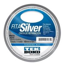 Fita Silver Tape Tekbond 48 mm x 5 m Cor cinza/Prata