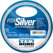 Fita Silver Tape Tekbond Azul 48Mmx05Mt Fita Silver Tape Tekbond Azul 48Mmx05Mt