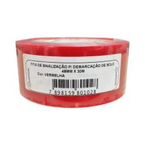 Fita Sinalização Demarcação Solo Vermelha 48mm x 30m Scopo