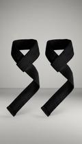 Fita Strap Algodão Preto Par Academia Levantamento Peso Fita Strap Algodão Preto Par Academia Levantamento Peso