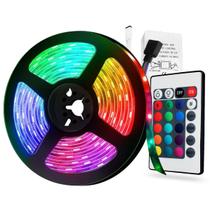Fita Super Led 5 Metros Rgb 2835 Colorido 16 Cores Com Fonte Fita Super Led 5 Metros Rgb 2835 Colorido 16 Cores Com Fonte
