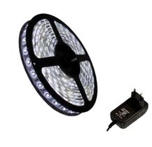 Fita Super Led 5050 Branco Frio 300 Leds 5m Com Fonte