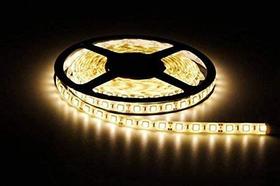 Fita Super Led 5mt 3528 Branco Quente 24w 12v 300 Leds + Fonte