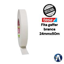 Fita Tecido Gaffer Tape Original Tesa 24mm x 50m Cor Branca - Fita Adesiva Premium