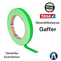 Fita Tecido Gaffer Tape Tesa 12mmX10m Verde Fluorescente Fita Tecido Gaffer Tape Tesa 12mmX10m Verde Fluorescente