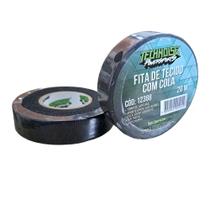 Fita tecido pano chicote elétrico c cola - 20m