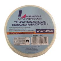 Fita Telada Adesiva Trançada Para Drywall Gesso Junta Trincas Isopor 90 M X 48 MM Lotus Profissional