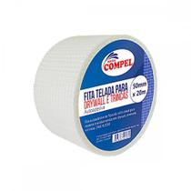 Fita Telada Compel Para Drywall E Trincas Autoadesiva 50Mm X 20M