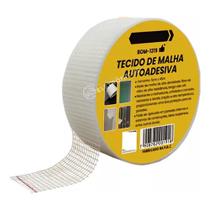 Fita telada fibra de vidro autocolante para drywall 5cm x 45m reparo de rachaduras, trincas e juntas