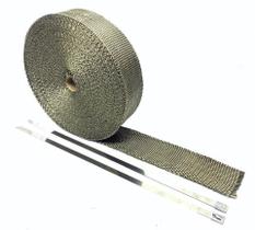 Fita Térmica Manta Para Escapamentos Motos 1 Metro de Fita + 2 Abraçadeiras