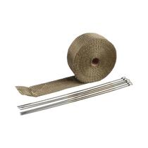 Fita Térmica Para Escape De Motocicleta De Alta Temperatura Com Laços De Aço Inoxidável 2.5cm 5m