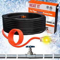 Fita térmica para tubos de água Cabo de aquecimento HEATIT 22 pés com termostato