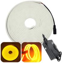 Fita Tira Led Luminosa Branco Quente Interno E Externo Baixo Consumo De Energia FITANEONBQFON