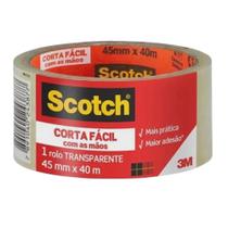 Fita Transparente Para Empacotamento Corta Fácil 45mmX40m Scotch 3M