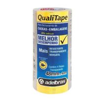 Fita Transparente Qualitape 48mm X 40m - Adelbras Fita Transparente Qualitape 48mm X 40m - Adelbras