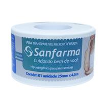 Fita Trasparente Microperfurada Sanfarma 25mm x 4,5m 12 Unid