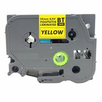 Fita TZE TZ 651 Compativel Para Rotulador BROTHER 24mm Amarela