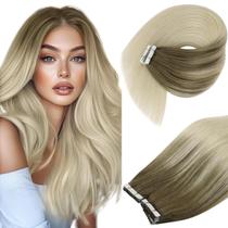 Fita Ve Sunny em extensões de cabelo Cabelo humano castanho Balayage Blonde Fita de extensões de cabelo loiro em 16 polegadas Fita de cabelo humano re Fita Ve Sunny em extensões de cabelo Cabelo humano castanho Balayage Blonde Fita de extensões de cabelo loiro em 16 polegadas Fita de cabelo humano re