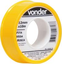 Fita veda rosca 12mmx10m ptfe teflon Vonder Fita veda rosca 12mmx10m ptfe teflon Vonder