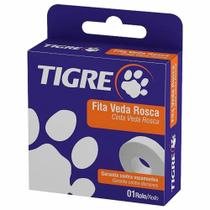 Fita Veda Rosca 18mm com 10 Metros Branca Tigre Fita Veda Rosca 18mm com 10 Metros Branca Tigre