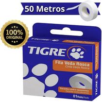 Fita Veda Rosca 18mm x 50 Metros 3/4 Teflon Para Tubos E Instalaçoes Tigre