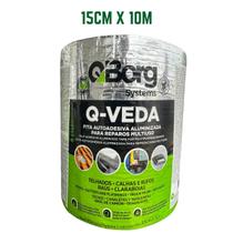 Fita Veda Tudo Aluminizada Cola Tudo Multiuso 15cm x 10m - QBORG