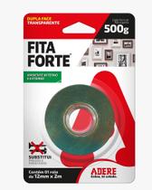 Fita verde forte dupla face transparente adere 12mmx2m
