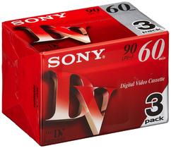 Fita VHS Sony 3DVM60R3 - 60 Minutos - Pacote com 3 Unidades Fita VHS Sony 3DVM60R3 - 60 Minutos - Pacote com 3 Unidades