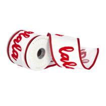 Fita Vickerman Falala branca de 4 cm x 5 m de algodão com ponto corrente