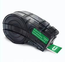 Fita Vinil Compatível Brady M21-500-595-GN Verde Letra Branca 12mm