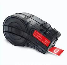 Fita Vinil Compatível Brady M21-500-595-RD Vermelha Letra Branca 12mm